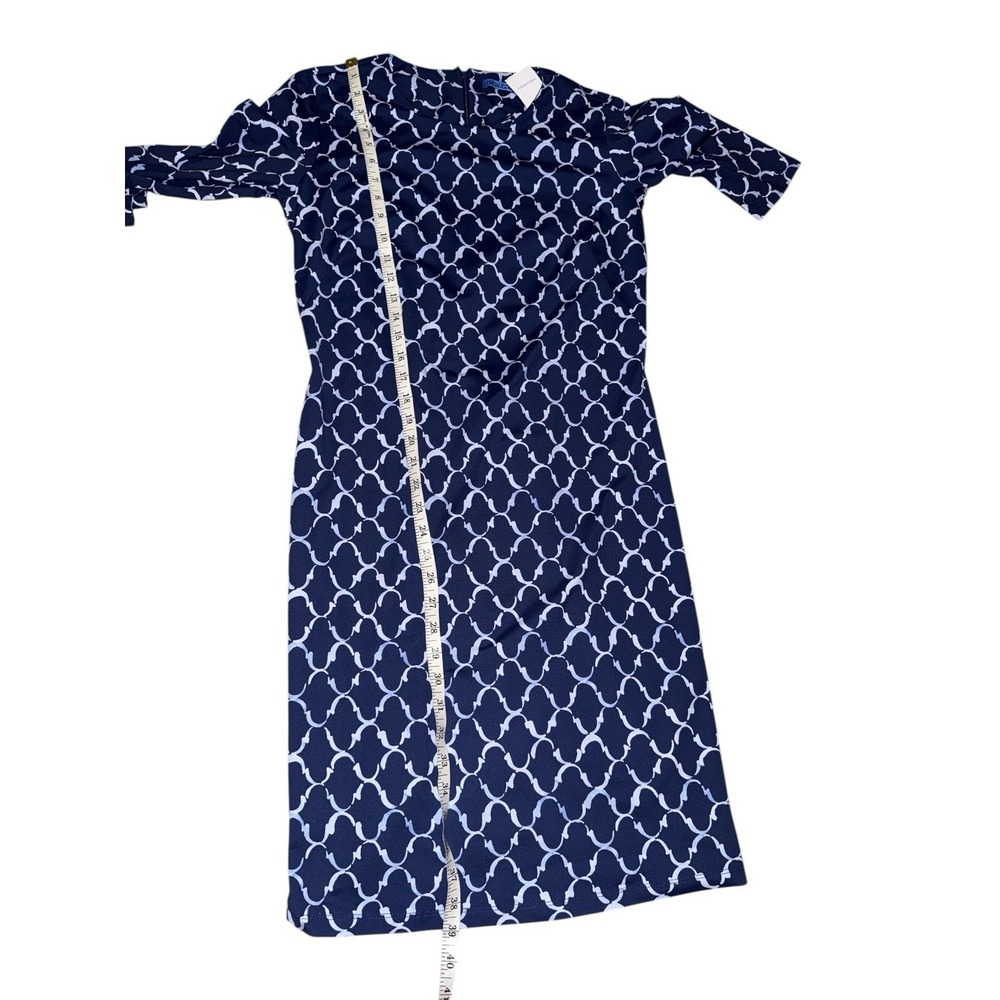 J.Mclaughlin Navy Chambray Mega Palm Spring Women's M Coastal Resort New - Picture 10 of 11